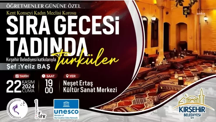 Kırşehir’de Öğretmenler Günü’ne Özel Türküler Konseri