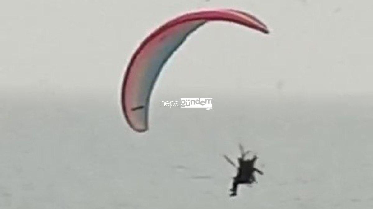 Düzce’de dalgakıranın üzerine düşen paramotorun pilotu yaralandı