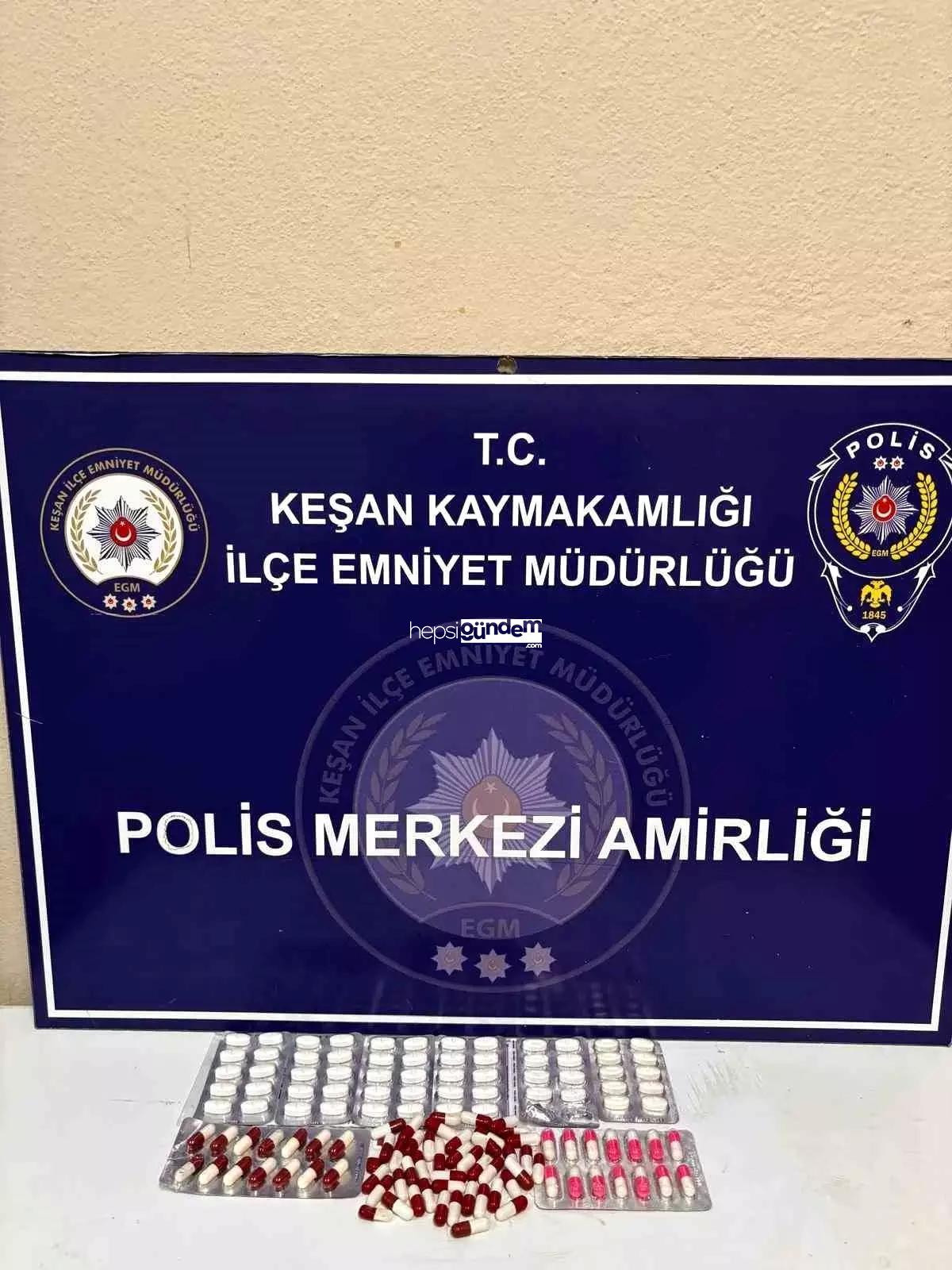 Edirne Keşan’da Şok Uygulama: Sentetik Ecza ve Nakit Para Ele Geçirildi