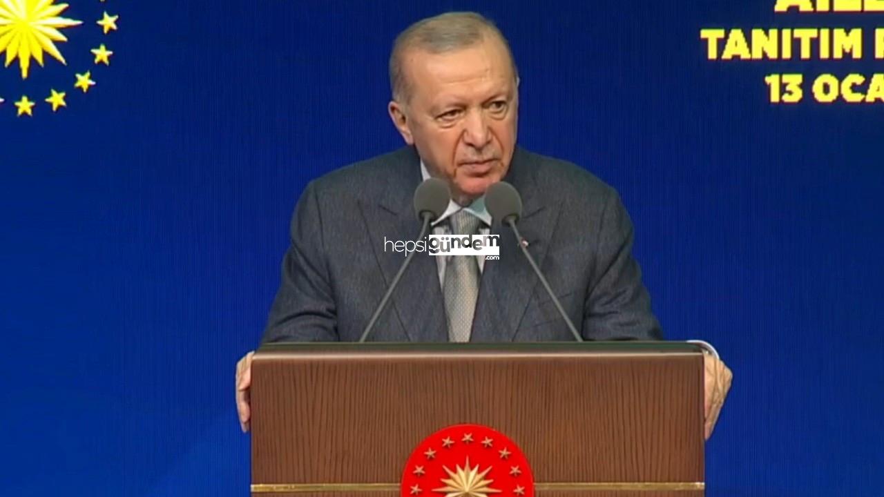 Erdoğan açıklamalarda bulunuyor