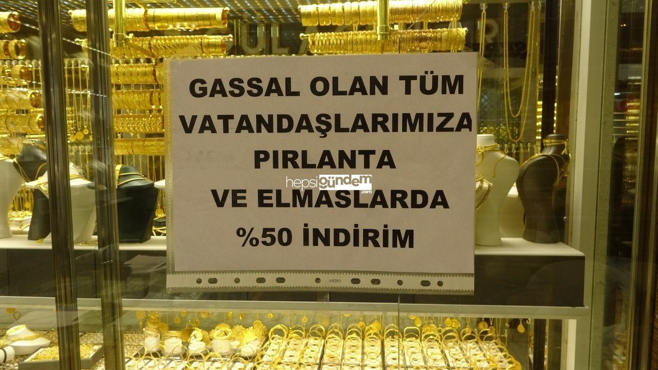 Gassalllara elmas ve pırlantada yüzde 50 indirim: ‘Biraz da yüzleri gülsün’