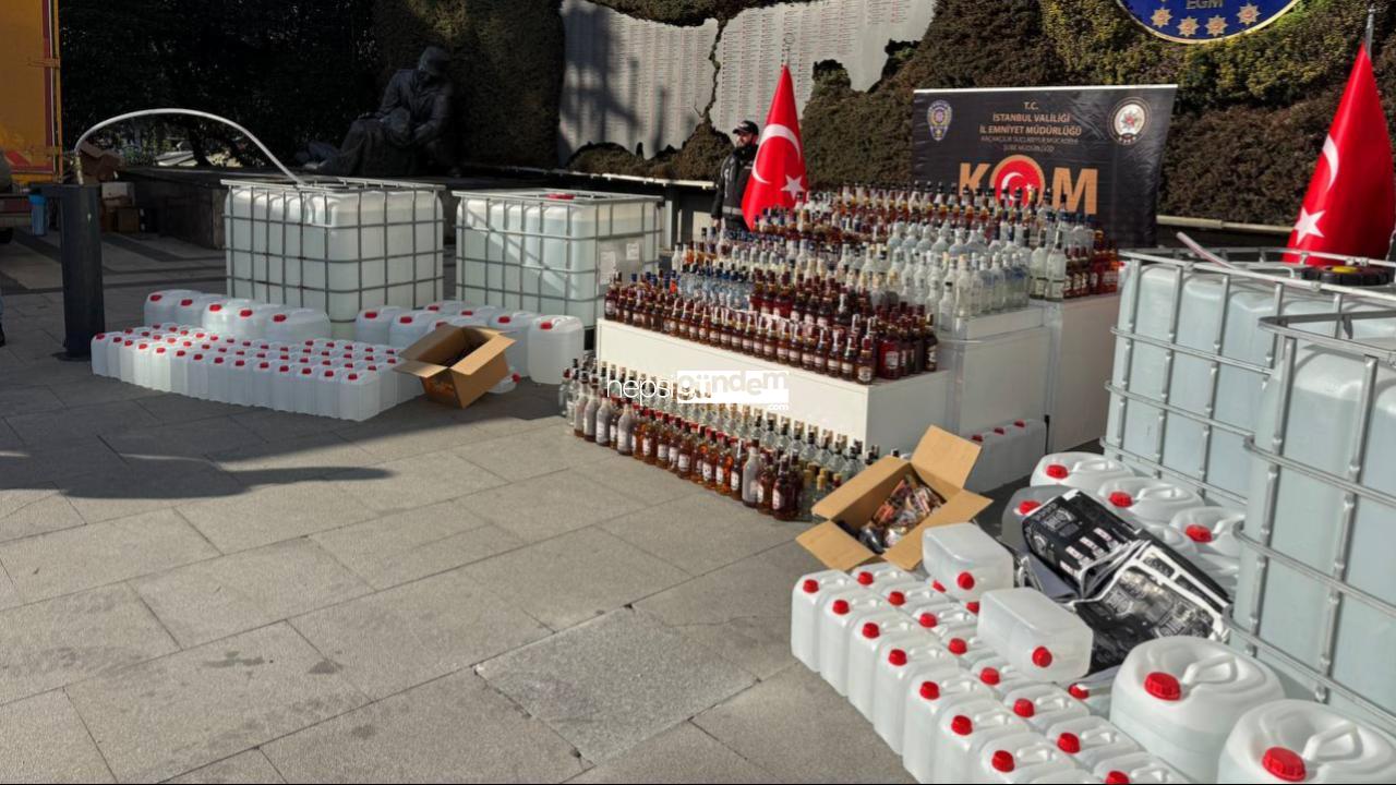 İstanbul’da 32 bin 862 litre kaçak alkol ele geçirildi