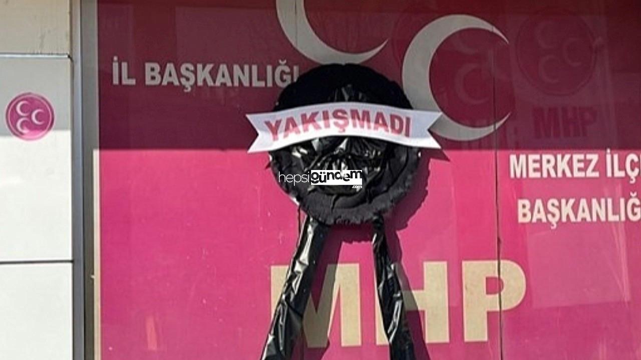 MHP’ye bırakılan çelengin faturası emniyet müdürüne çıktı