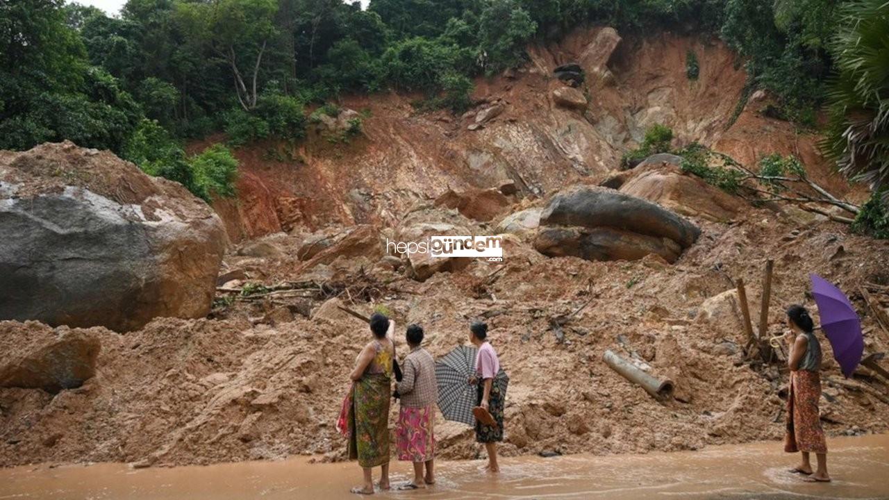 Myanmar’daki heyelanda 12 meyyit: 50 kişi kayıp