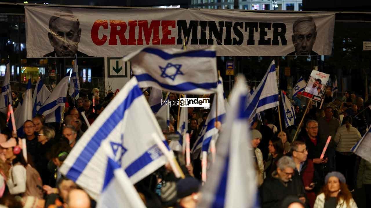 Netanyahu’nun konutunun yakınlarında ‘rehine’ protestosu: 2 gözaltı