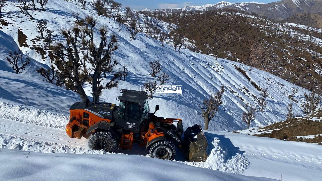 Sason’da 14 yerleşim yerinin yolu kardan kapandı