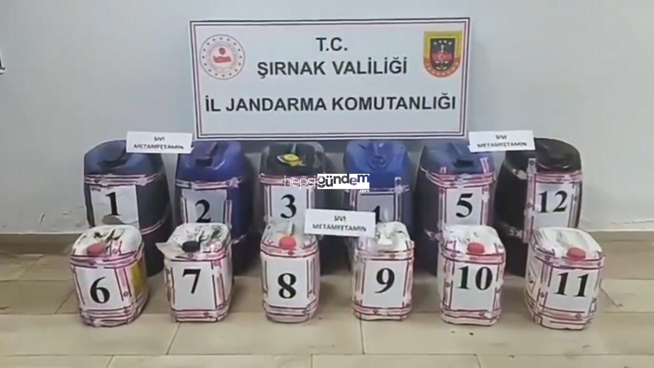 Şırnak’ta 375 litre sıvı uyuşturucu ele geçirildi