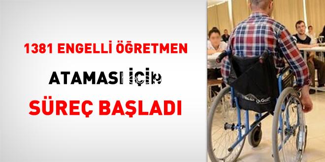 1381 engelli öğretmen ataması için süreç başladı