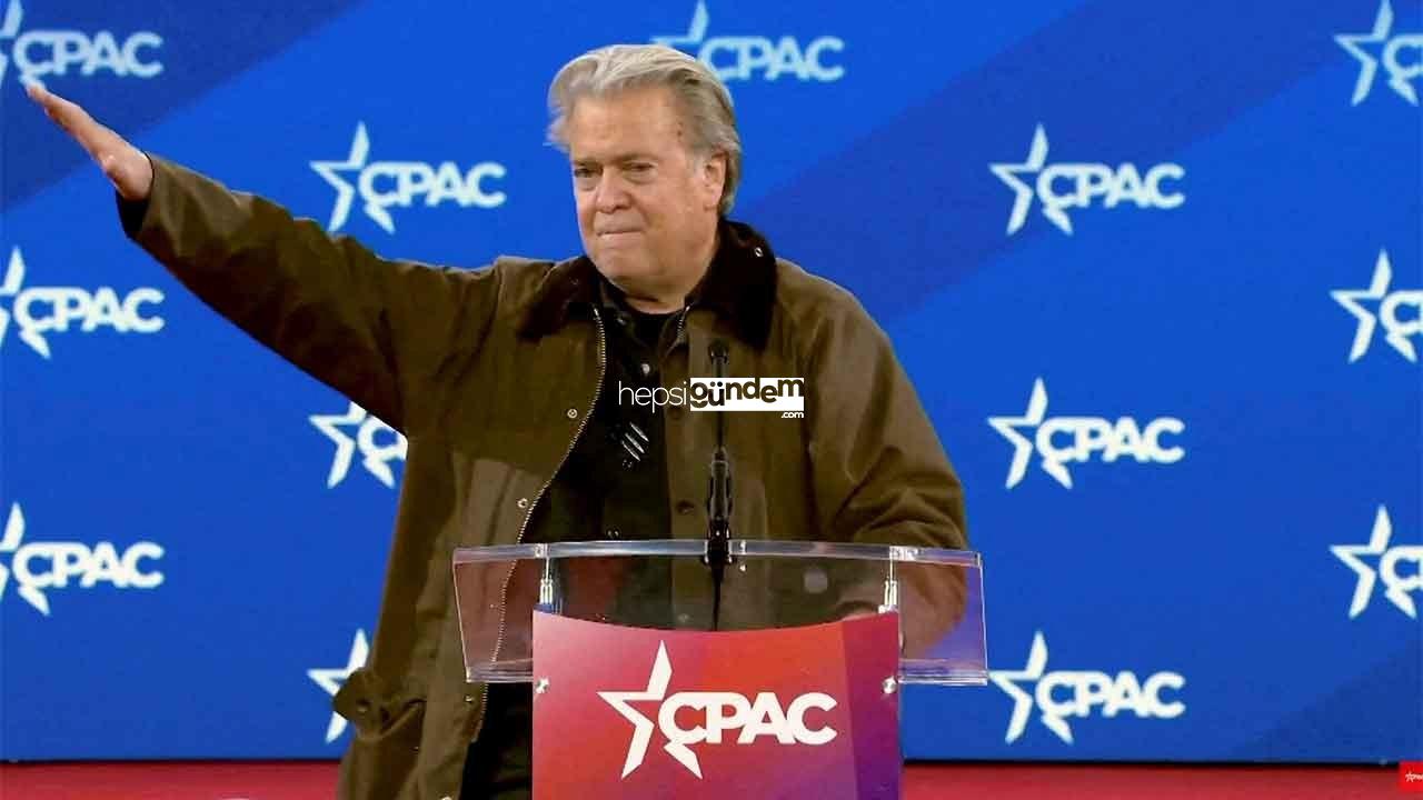 Bannon kürsüde Nazi selamı verdi, Fransız faşist parti başkanı konuşmasını iptal etti