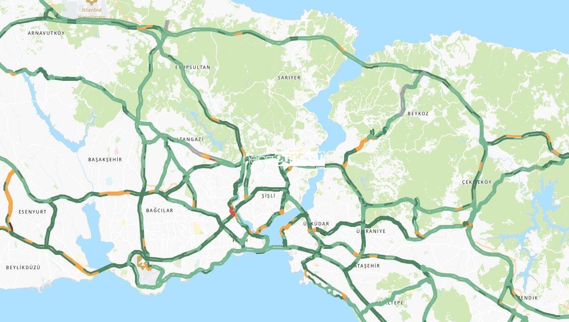 İstanbul trafiğine kar tesiri: Trafikte son durum