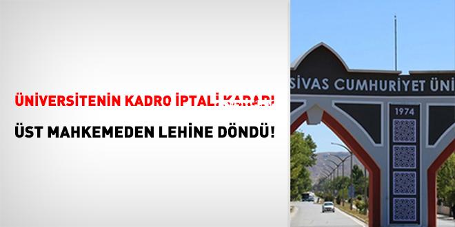 Üniversitenin takım iptali kararı, üst mahkemeden lehine döndü!