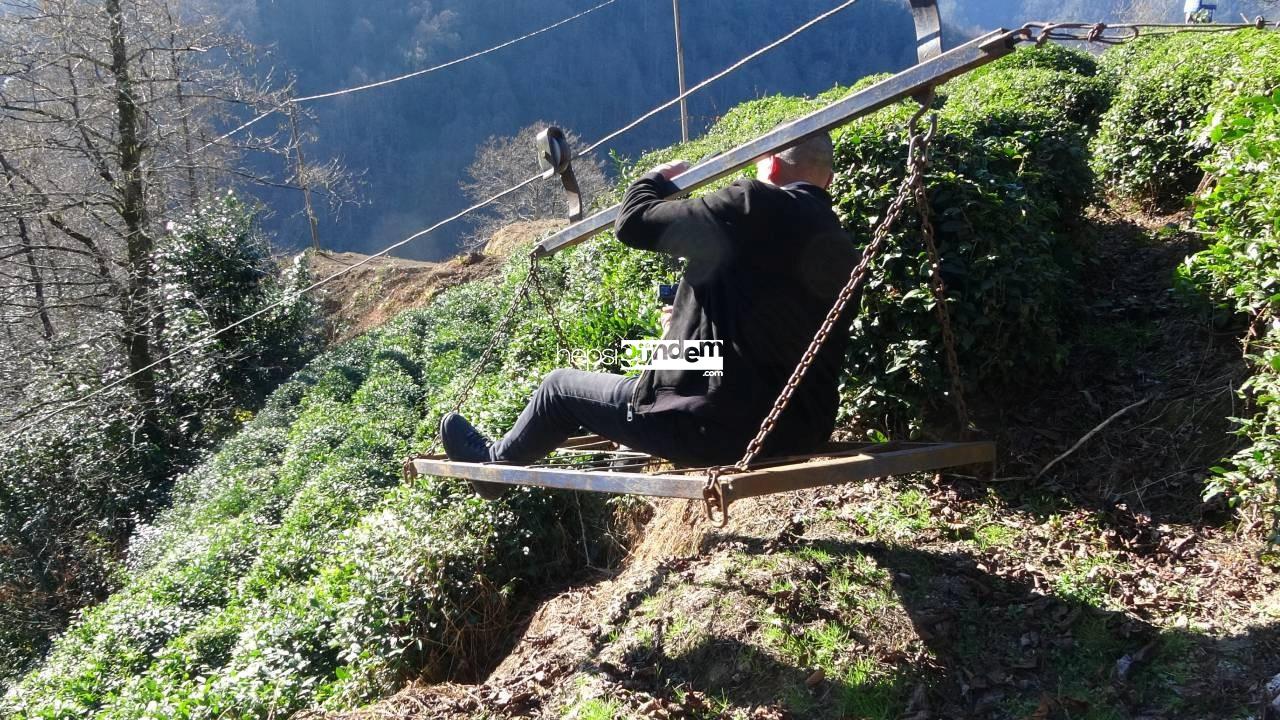 Yol yapıldı, teleferikle tehlikeli seyahat devri sona erdi