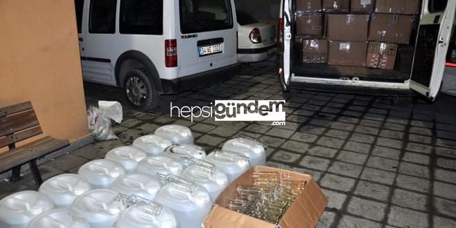 Adana’da 780 litre uydurma içki ele geçirildi