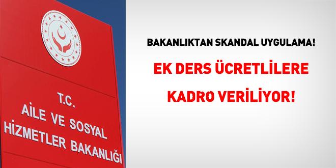 Aile Bakanlığından skandal uygulama: Ek ders ücretlilere takım veriyor