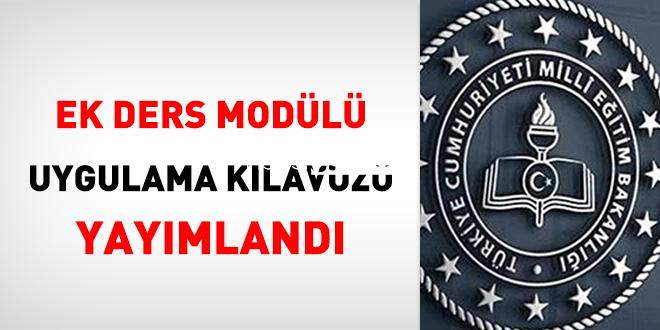 Ek Ders Modülü Uygulama Kılavuzu Yayımlandı