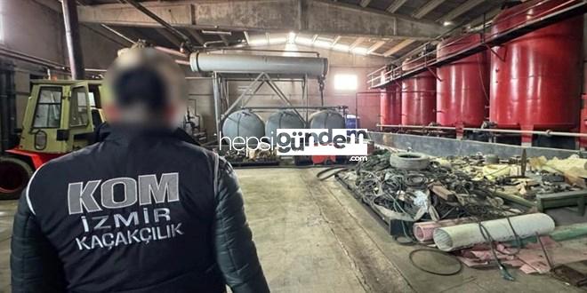 İzmir’de tonlarca kaçak akaryakıt ele geçirildi