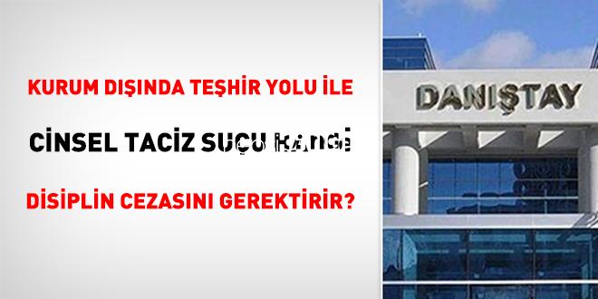 Kurum dışında teşhir yolu ile cinsel taciz kabahati hangi disiplin cezasını gerektirir?