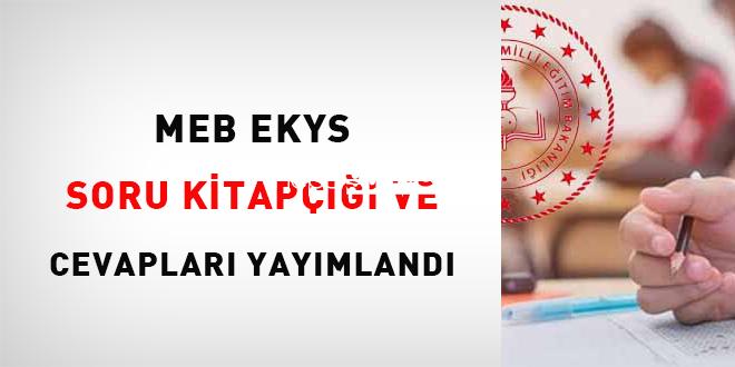 MEB, EKYS soru kitapçığı ve yanıtları yayımladı