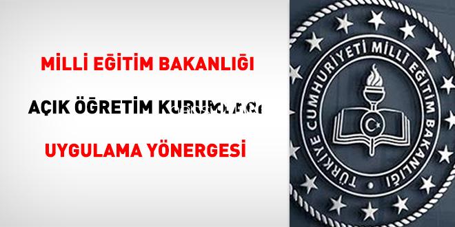 Milli Eğitim Bakanlığı Açık Öğretim Kurumları Uygulama Yönergesi