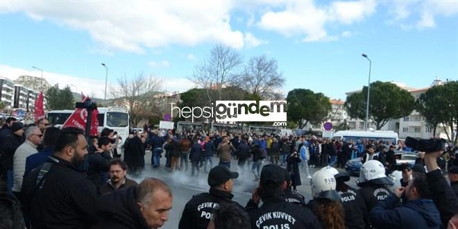 Muğla’da İmamoğlu protestosuna biber gazlı müdahale