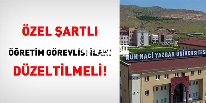 Özel Kaideli Öğretim Vazifelisi İlanı Düzeltilmeli!